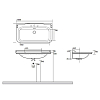 Kerasan Waldorf Раковина 100x55 см, 1 отв., керамическая, цвет: белый/хром