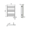 Neoinox Bras Полотенцесушитель 60x45см, электрический, тэн, цвет: белый матовый