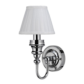 Burlington Savoy светильник с белым плиссированным абажуром, цвет: хром