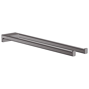 Hansgrohe AddStoris Двухрожковый держатель 44.5см., полотенец, цвет: шлифованный черный хром