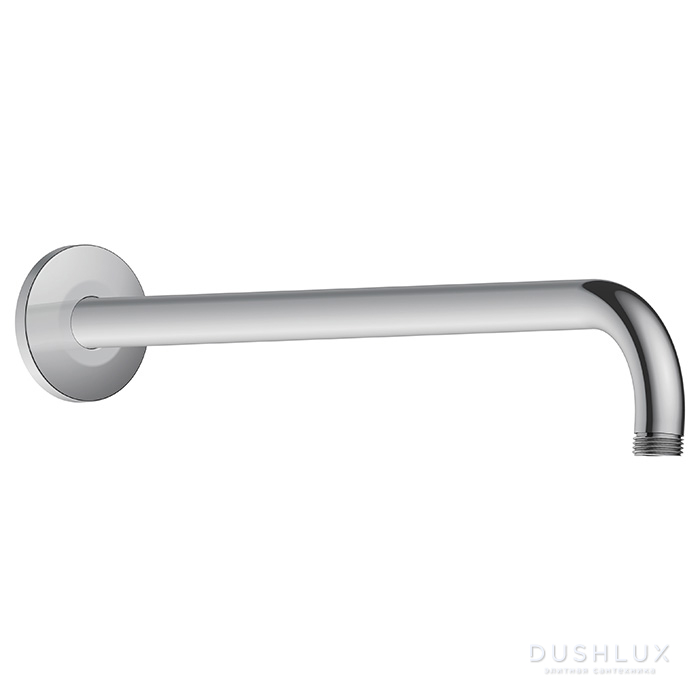 Фото Duravit Настенный кронштейн с декоративной накладкой, 410 мм/ круглая накладка, соединительный патрубок размер DN15, цвет: хром