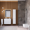 Dushlux Quadro Тумба подвесная 80x45см, с раковиной, 2 ящика, цвет: белый матовый