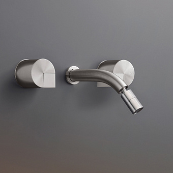 CEA Design DUET Смеситель для раковины, настенный, цвет: нержавеющая сталь