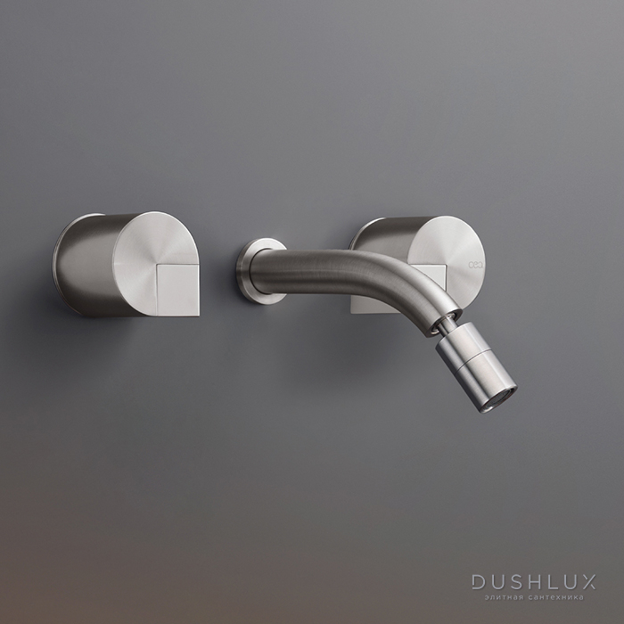 Фото CEA Design DUET Смеситель для раковины, настенный, цвет: нержавеющая сталь