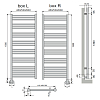 Neoinox Rondo Полотенцесушитель 150x53см, электрический, box, цвет: черный матовый