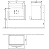 Villeroy & Boch Avento, Тумба с раковиной, подвесная, размер 53x51.4x35.2см., цвет: серый
