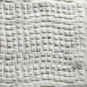 Lithos Design Linear Натуральный камень 60x60x2см, настенный, материал: мрамор carrara ghiaccio/polis