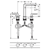 Hansgrohe Metropol Смеситель для раковины 160, на 3 отв, с донным клапаном, излив 152мм, цвет: белый матовый