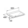 Keuco Royal Reflex Раковина 65x3х49 см, 1 отв., минеральное литье, цвет: белый