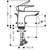 Hansgrohe Talis E Смеситель для раковины 80, на 1 отв, с донным клапаном, излив 96мм, h71мм, цвет: хром