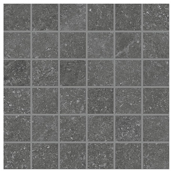Provenza Salt Stone Керамогранит 30x30x0.95см, глазурованный, универсальная, цвет: Mosaico Black Iron Natural