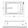 Gruppo Treesse Soul Минибассейн 180x120x60h см.с гидромассажем эл-ое упр-е и дренаж, дизенфекция, 18 форсунок, подушка, установка к стене, 560л, цвет: белый