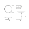Decor Walther Vision R Косметическое зеркало, цвет: черный матовый
