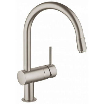 Grohe Minta Смеситель для раковины, на 1 отв, излив: 21см., цвет: нержавеющая сталь