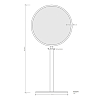 Decor Walther SPT 11 Косметическое зеркало 18xh39см, настольное, увел. 4x, хром