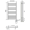 Neoinox Rondo Полотенцесушитель 75x53см, электрический, box, цвет: хром