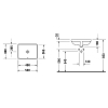 Duravit Starck 3 Раковина 49x36.5см, встраиваемая снизу, без отверстий, цвет: белый