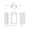 Decor Walther Glas S 3 Шкафчик подвесной 35x19x40см, цвет: черный матовый