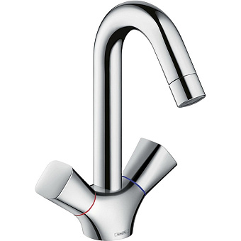 Hansgrohe Logis Смеситель для раковины 150, на  1 отв. с донным клапаном, излив 145мм, h147мм, 2 ручки цвет: хром