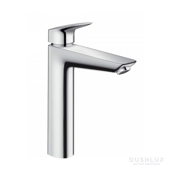 Фото Hansgrohe Logis Смеситель для раковины 190 на 1 отв. с донным клапаном, излив 166мм, h195мм, цвет: хром