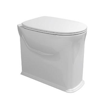 Flaminia Madre Унитаз пристенный 55x37xh45см, унивирсальный выпуск, с системой goclean®, цвет: белый глянцевый