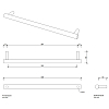 Decor Walther Bar HTE40 Полотенцедержатель 40см, подвесной, цвет: черный матовый