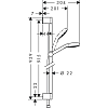 Hansgrohe Croma Select E Multi Душевой набор: штанга 900mm, ручной душ 110, 3jet (SoftRain, IntenseRain, массажная), EcoSmart, шланг, цвет: белый/хром