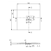 Villeroy&Boch Squaro Infinity Душевой поддон 90х80х4см., Quaryl®, цвет: Anthracite