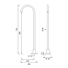 CEA Design FREE IDEAS Излив для раковины 75.3см, напольный, цвет: нержавеющая сталь