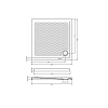 Artceram Душевой поддон 90x90х5.5cм., квадратный, цвет: grigio oliva