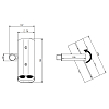 Treemme Shower and Thermostatic Верхний душ, настенный, 2 струи в режиме Slim Spray, цвет: хром