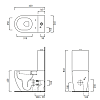 Cielo Smile Mini Унитаз моноблок 34×62×42h см, слив в стену, цвет: глянцевый белый
