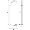 CEA Design FREE IDEAS Излив для раковины 56.5см., поворотный, цвет: нержавеющая сталь