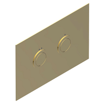 THG Клавиша смыва для унитаза, двойная, для инсталляций TECE, цвет: Soft Matt Gold