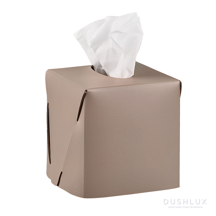 Фото Colombo Adj Салфетница Kleenex, 12x12H12 см, цвет: капучино/шоколад