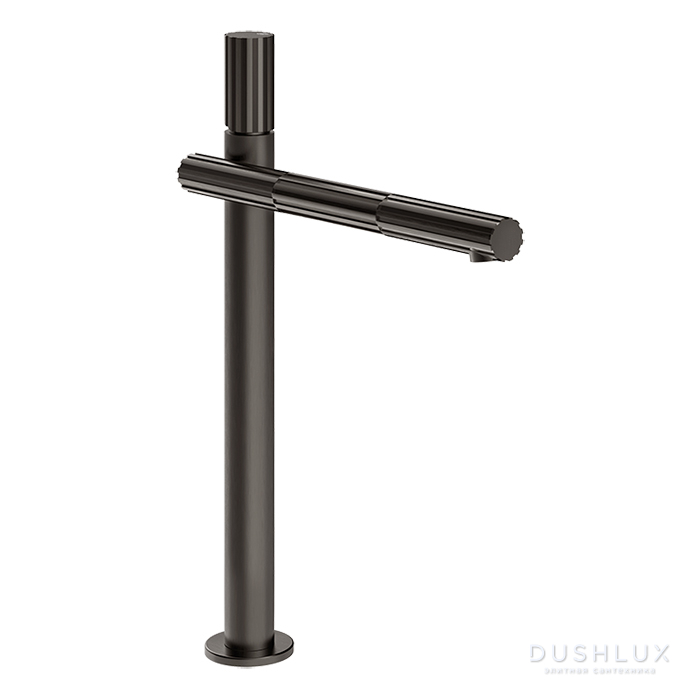 Фото Gessi Incastri Смеситель для раковины, высокий, 1 отв., цвет: Black Metal Br. PVD