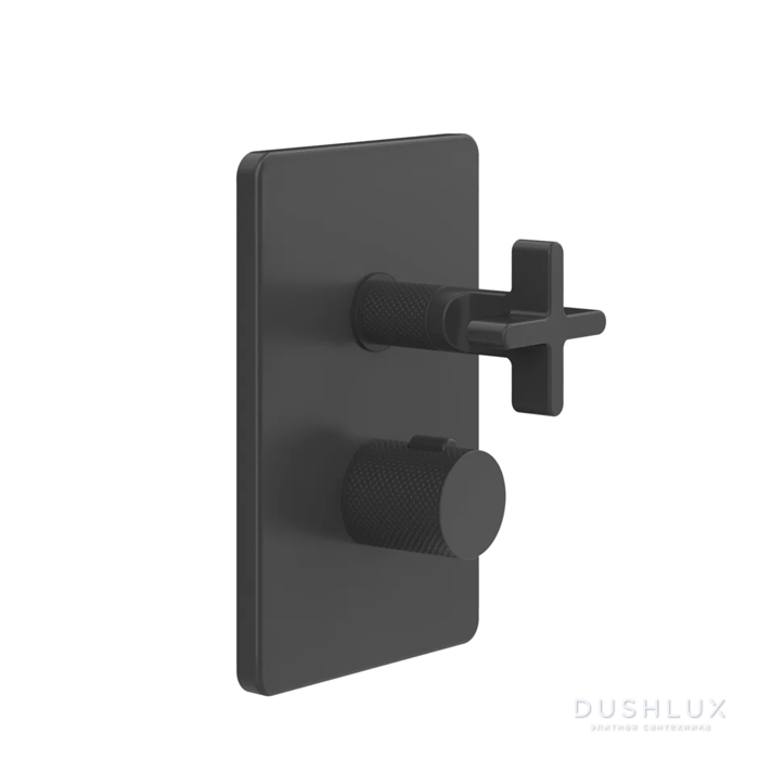 Фото Gessi Inciso+ Термостат. смесителя, с подкл., 1/2", фильтрами и вентилем, цвет: black XL