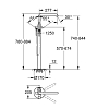 Grohe Essence+ Смеситель для ванны, напольный, цвет: холодный рассвет матовый