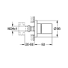 Grohe GTM 3000 Cosmo Накл.пан.скр.вент.головки, цвет: хром