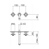 Dornbracht Madison, Смеситель для раковины на 3 отверстия, цвет: Хром