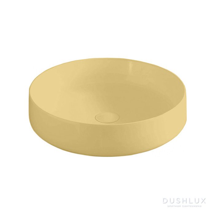 Фото Artceram Cognac Раковина Ø48см., накладная, без отв., без перелива, цвет: giallo zinco