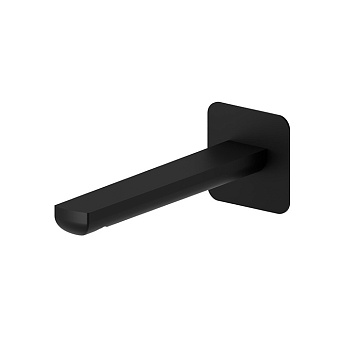 Newform Haka Излив для раковины 18.9см., встраиваемый, с подключением на 1/2”, цвет: черный матовый