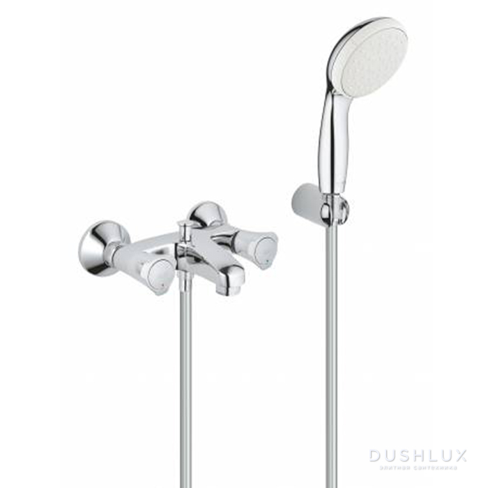 Фото Grohe Costa L Смеситель для ванны, настенный, с ручным душем, цвет: хром