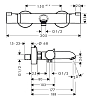Hansgrohe Ecostat Comfort Термостат для ванны на 2 источника с изливом 178мм, настенный монтаж, цвет: хром