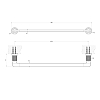 Gessi Inciso Полотенцедержатель, 45 см. подвесной, цвет: black XL