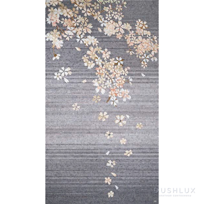 Фото Sicis Wondeful Мозаика 150x270см, настенная, декор: ikebana 16 futami brown