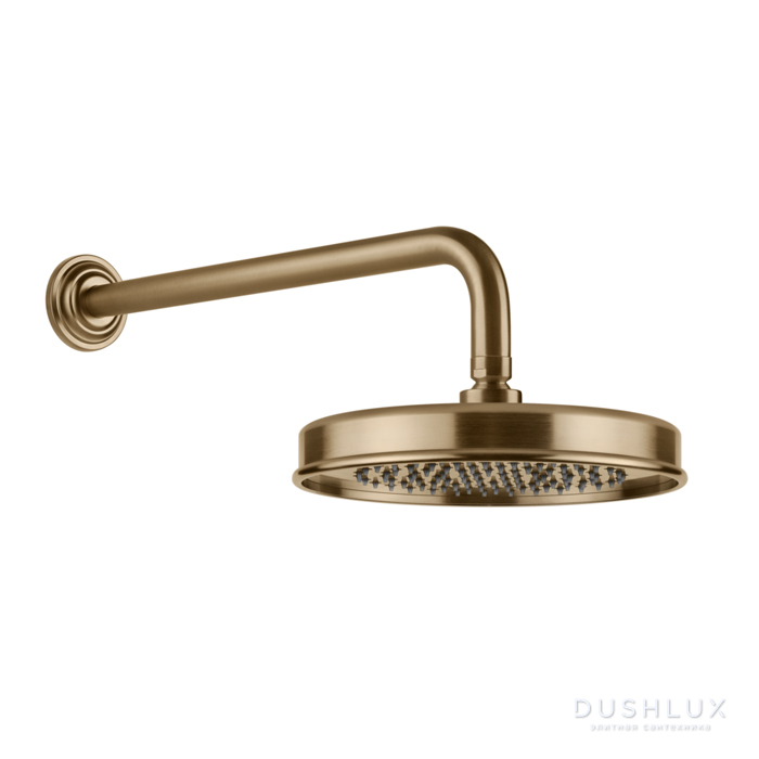 Фото Gessi Venti20 Верхний душ Ø20см., с настенным держателем 38.9см., цвет: Warm Bronze Br. PVD