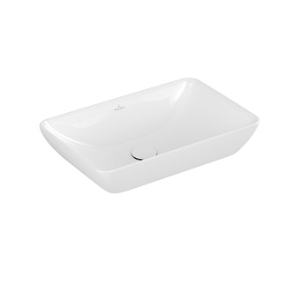 Villeroy&Boch Venticello Раковина накладная 55х36см, без отв., с переливом, с антигрязевым покрытием CeramicPlus, цвет: альпийский белый