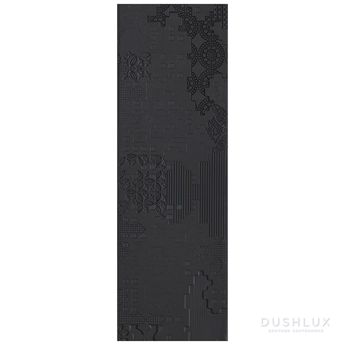 Фото Mutina Bas Relif Керамогранит 18х54см, универсальный, неглазурованный, цвет: patchwork relief nero
