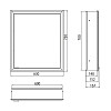 EMCO Prime Зеркальный шкаф 60x70см., с подсветкой, встраиваемый, 1 дверь, L, 2 полки, розетка, цвет: черный
